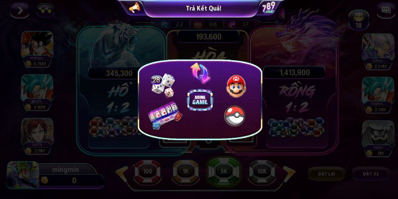 Rồng hổ 789Club: Game xịn sò cho anh em cược thủ 7 Mini game bổ trợ cực hot chỉ có tại 789club